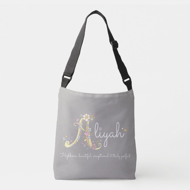 Ajustable Signification du prénom Aliyah Un sac à monogramme (Devant)