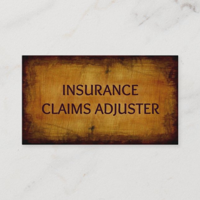 Ajusteur de sinistres d'assurance Carte de visite  (Devant)