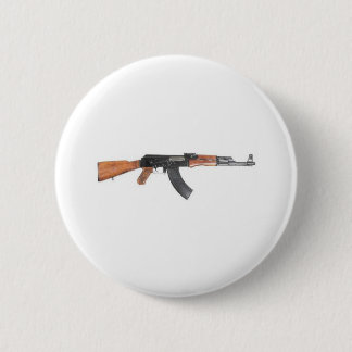 AK47 Assault rifle 2 Inch Round Button