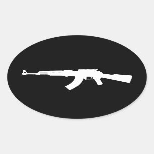 ak47 oval sticker
