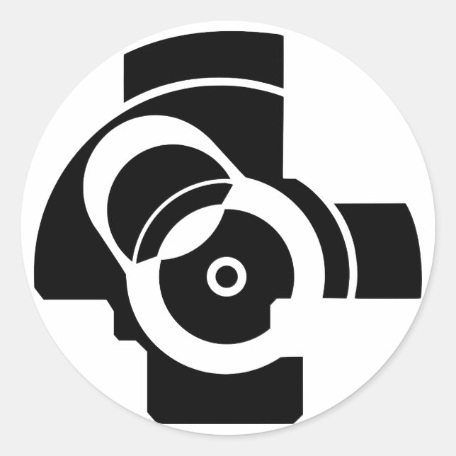 AK Boltface Classic Round Sticker (Front)