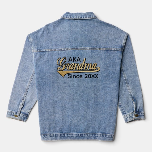 AKA Grandma since... Denim Jacket (Back)