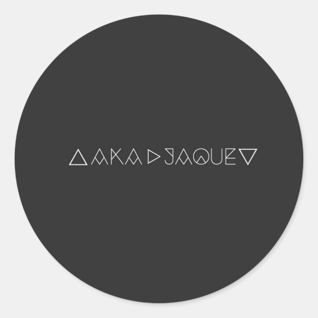 AKA JAQUE CLASSIC ROUND STICKER (Front)