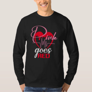 Aka Pink Goes Red For Heart Health Pretty Girl In T-Shirt