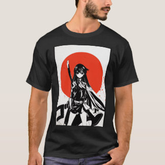 Akame Ga Kill T Shirt Akame Manga Draw Red Sun Sti