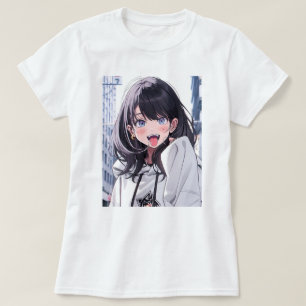 Akan Bay T-shirt   Sushi Musume GenerativeAI