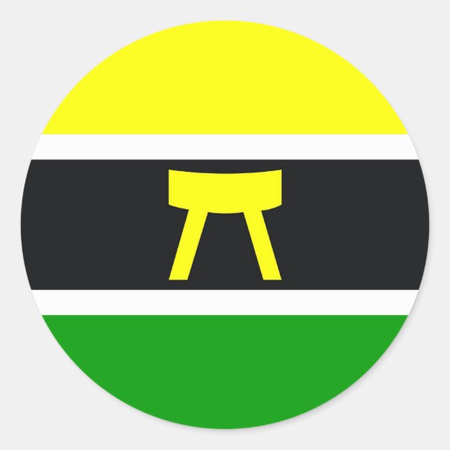 Akan people ethnic flag ghana kwa ivory coast classic round sticker (Front)