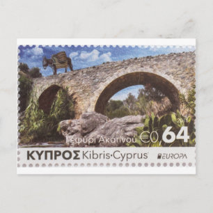 Akapnou medieval bridge stamp Europa postcard
