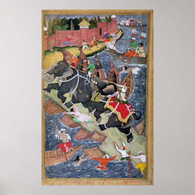 Akbar tames the Savage Elephant, Hawa'i Poster (Front)