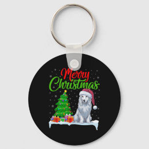 Akbash Dog Christmas Tree Lights Funny Xmas Akbash Keychain