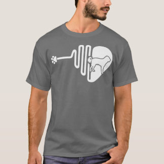 Akbash Dog Paw Heartbeat Pet Owner Veterinarian T-Shirt