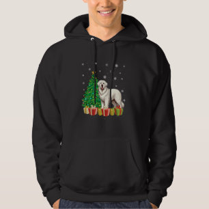 Akbash Dog Xmas Tree Lighting Santa Hat Akbash Dog Hoodie