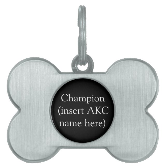 AKC Champion Personalized Tag (Front)
