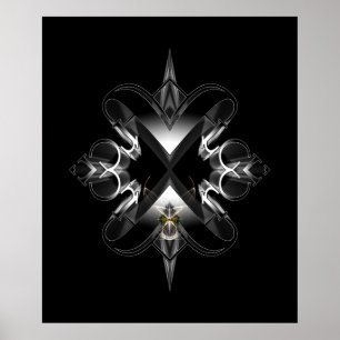 Akcenought Emblem On Black by Xzendor7 Poster