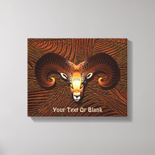 Akedah - Fractal Ram's Head Canvas Print