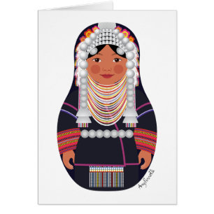 Akha of Thailand Matryoshka Card