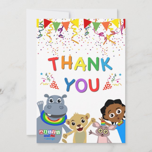 Akili & Friends Thank You Card (Vertical) (Front)