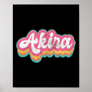 Akira First Name Girl Vintage 70s 80s Personalized Poster