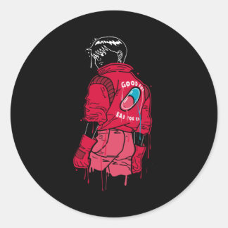 akira pill patch classic round sticker