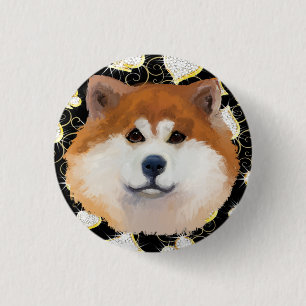 AKITA 1 INCH ROUND BUTTON