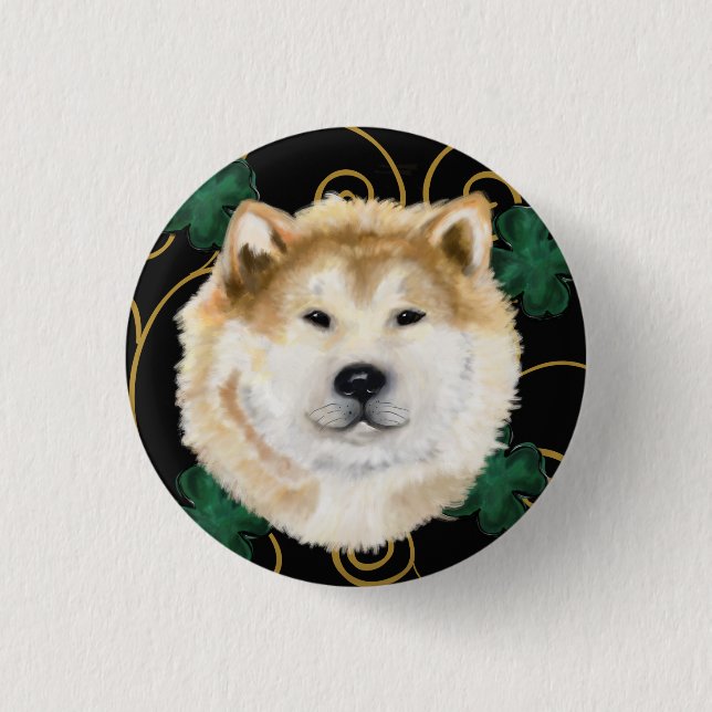 AKITA 1 INCH ROUND BUTTON (Front)