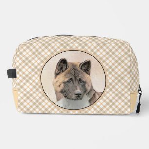 Akita American Japanese Inu Sable Painting Dog Art Dopp Kit