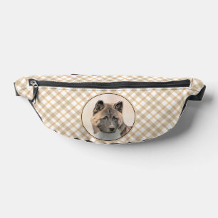 Akita American Japanese Inu Sable Painting Dog Art Fanny Pack