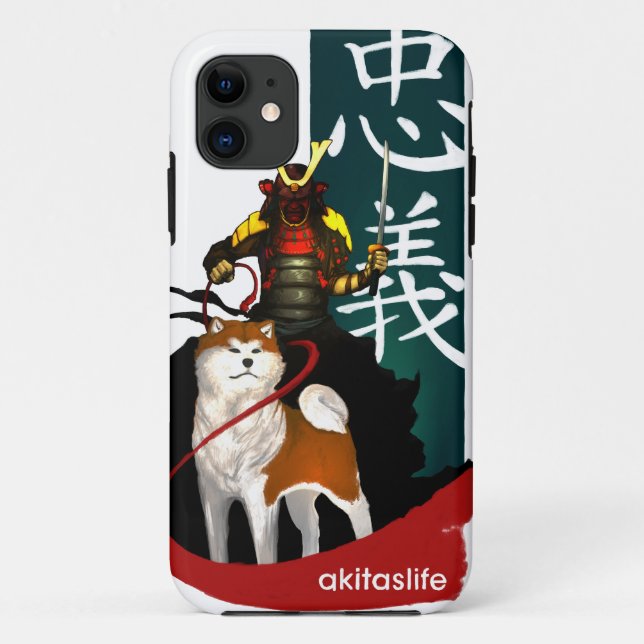 Akita and samurai Case-Mate iPhone case (Back)