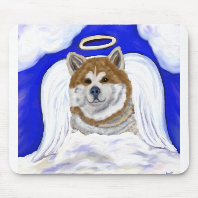 Akita Angel Mouse Pad (Front)