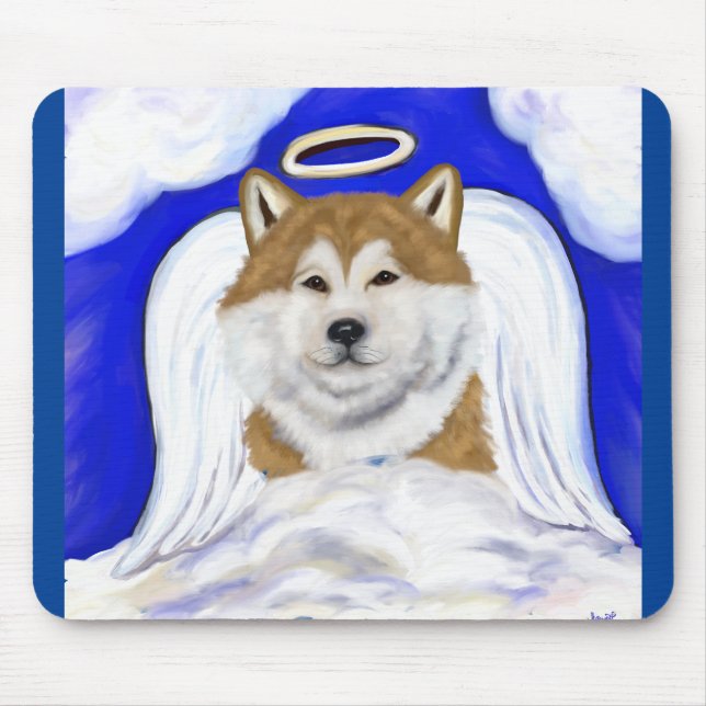 Akita Angel Mouse Pad (Front)