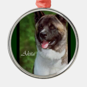 Akita Art Metal Ornament