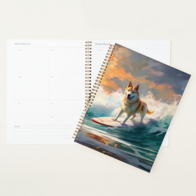 Akita Beach Surfing Painting Planner (Display)