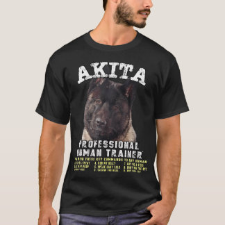 Akita Black Professional Human Trainer T-Shirt
