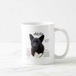 Akita (blk) History Design Coffee Mug