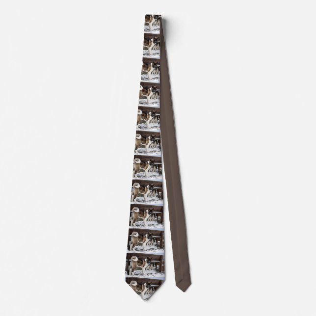 akita brown black overlay full tie (Front)