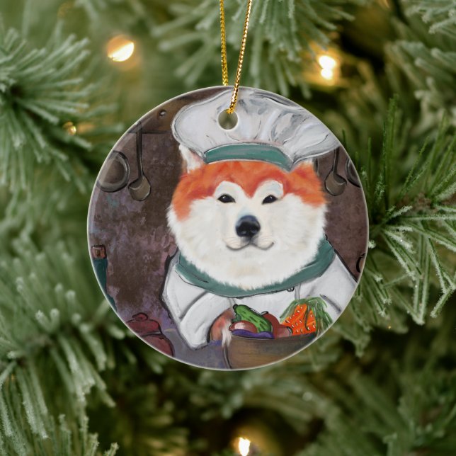 Akita     ceramic ornament (Tree)