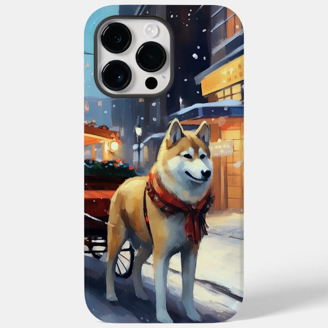 Akita Christmas Festive Season Case-Mate iPhone Case (Back)