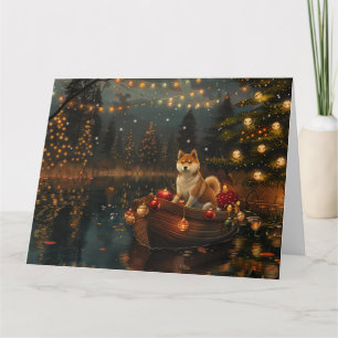 Akita Christmas Festive Voyage Card