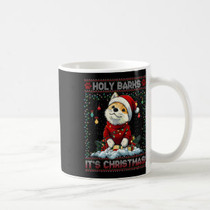 Akita Christmas Tree Lights Decorations Dog Lover  Coffee Mug