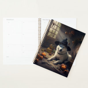 Akita Citrouilles Halloween effroi