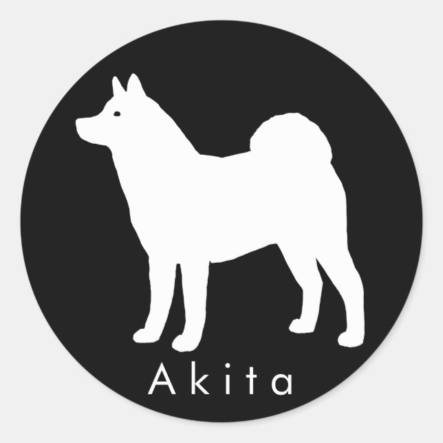 Akita Classic Round Sticker (Front)