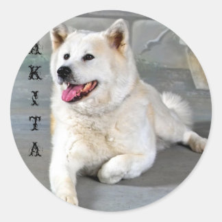 Akita Classic Round Sticker