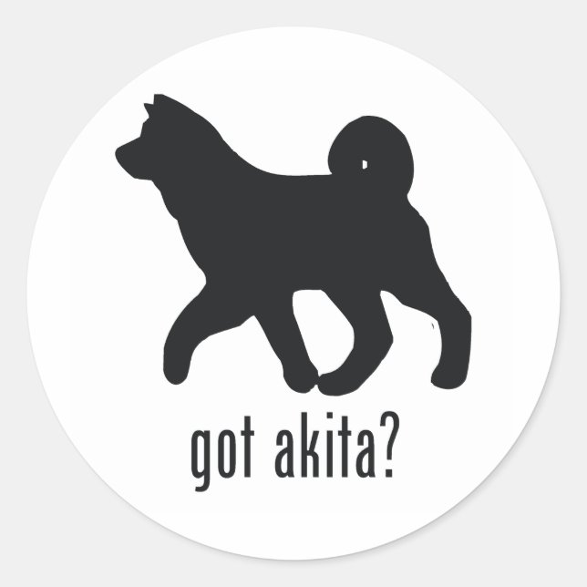 Akita Classic Round Sticker (Front)
