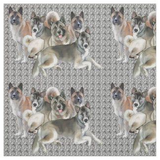 Akita Collage Fabric