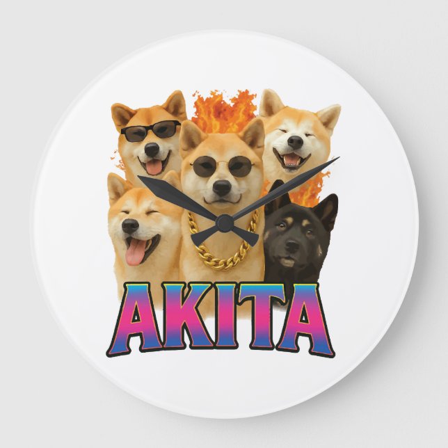 Akita Copy Large Clock (Front)