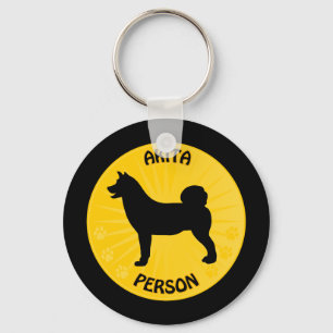 Akita Crossing [Xing] Keychain
