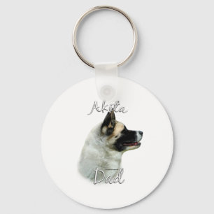 Akita Dad 2 Keychain