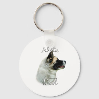 Akita Dad 2 Keychain