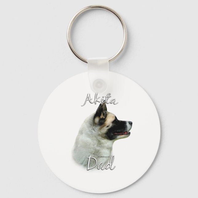 Akita Dad 2 Keychain (Front)