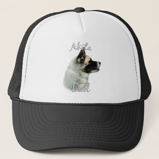 Akita Dad 2 Trucker Hat (Front)